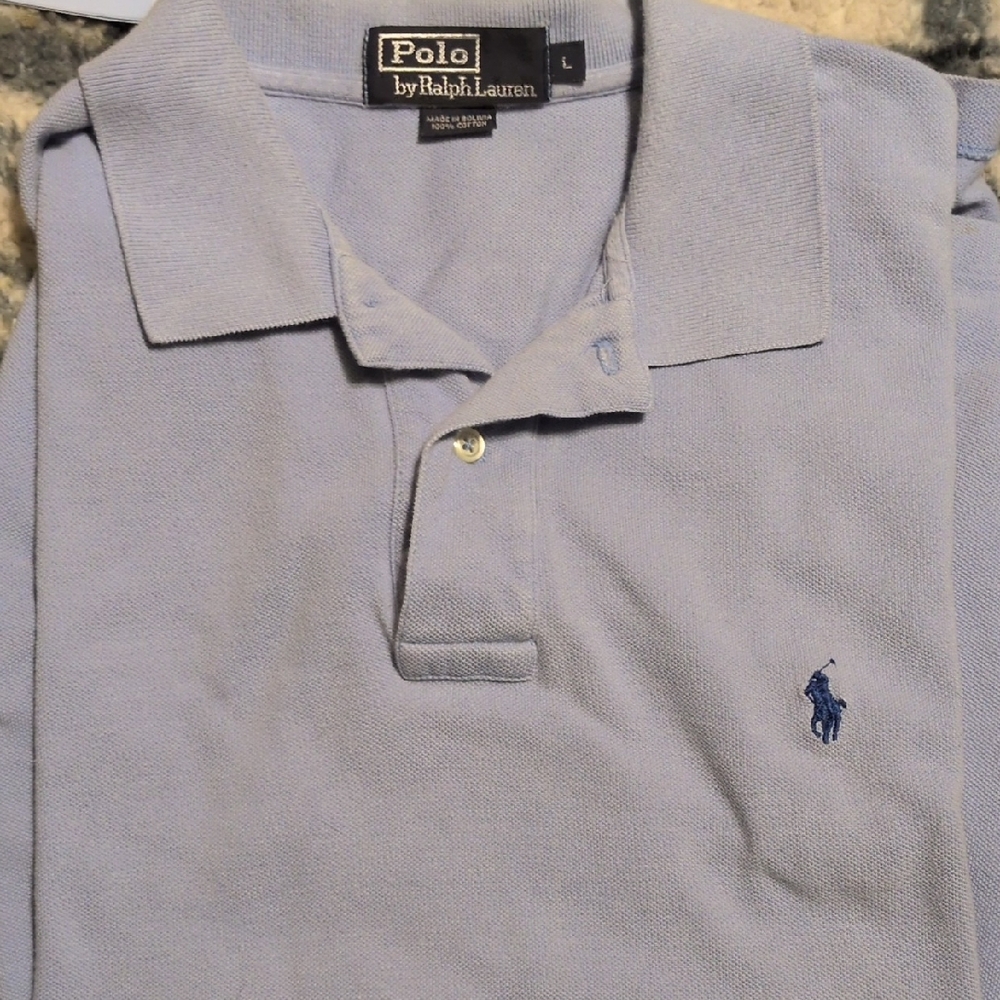 Polo by Ralph Lauren Men's Light Blue Polo Shirt